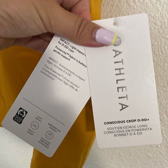 2- NWT-Athleta- long line sports bras- size XS - Picture 10 of 16